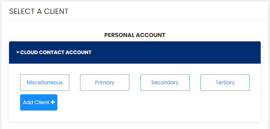 Multi-Client Accounts for Debt Category